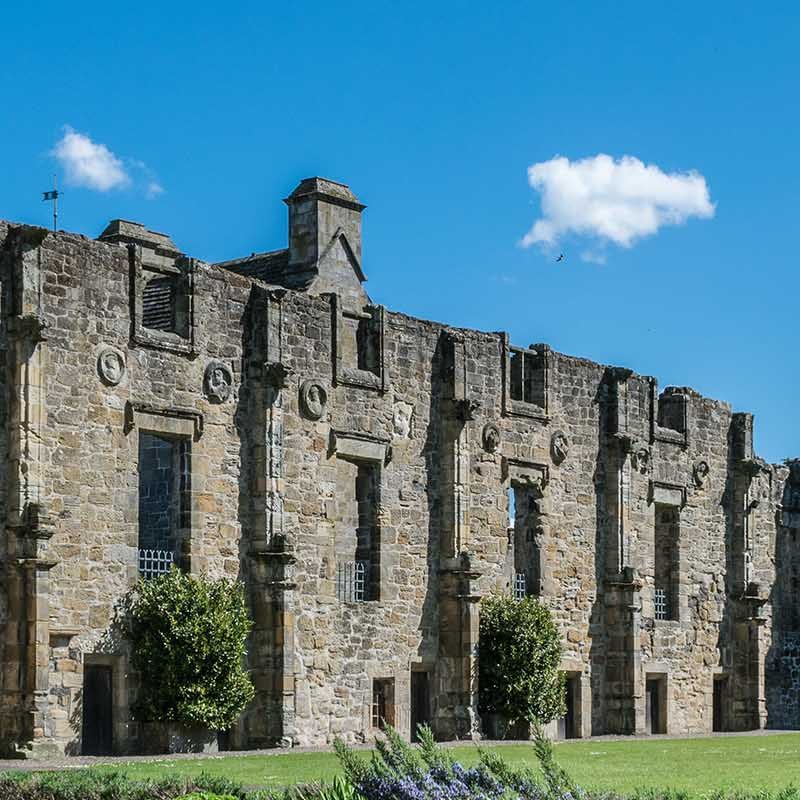 Falkland Palace and its gardens in Scotland