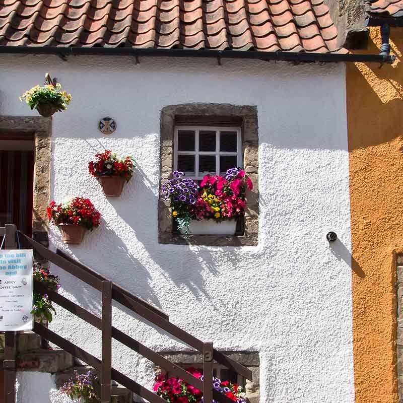 Quaint old houses in Culross, Fife, Scotland