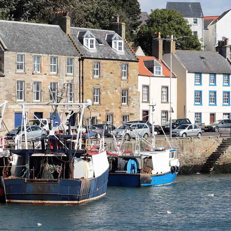 Pittenweem harbour in Scotland