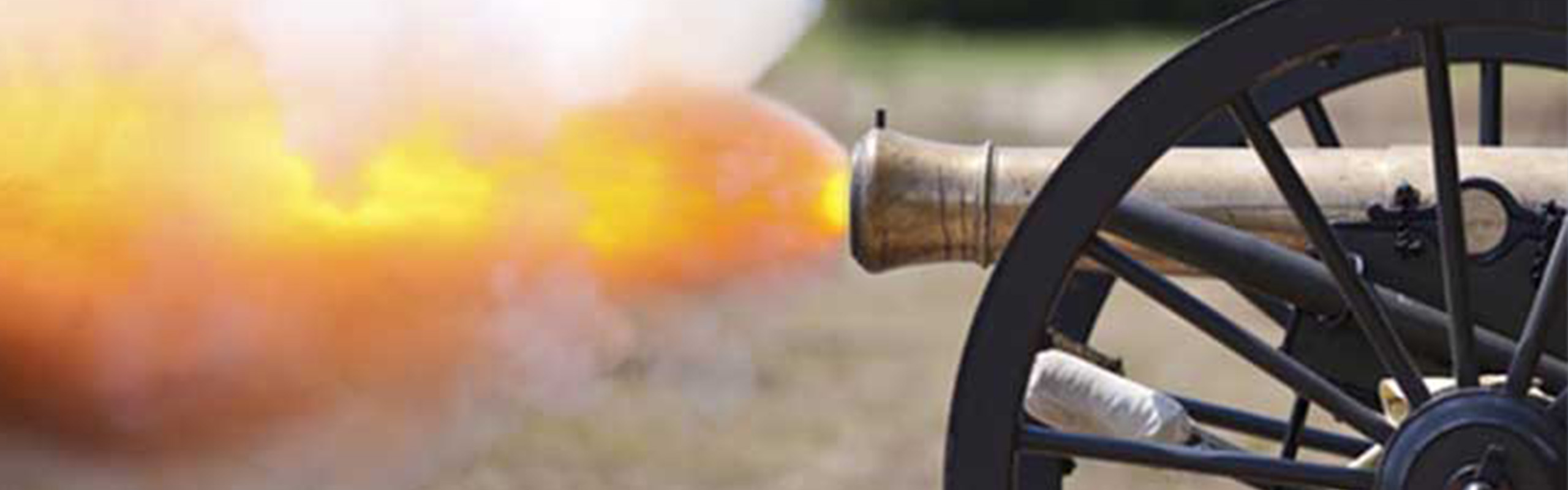 A cannon firing