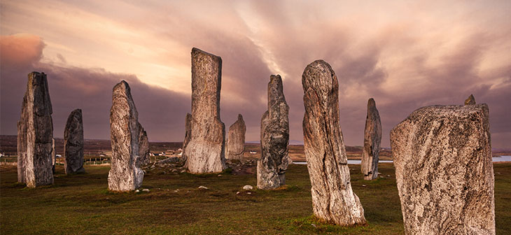 Ancient standing stones in Scotland
