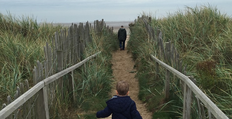 Path to the beach at West Sands, Fife.