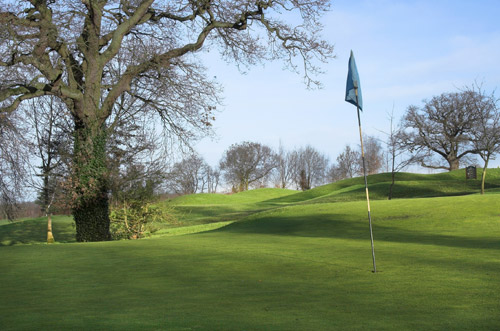 A Scottish golf course in winter