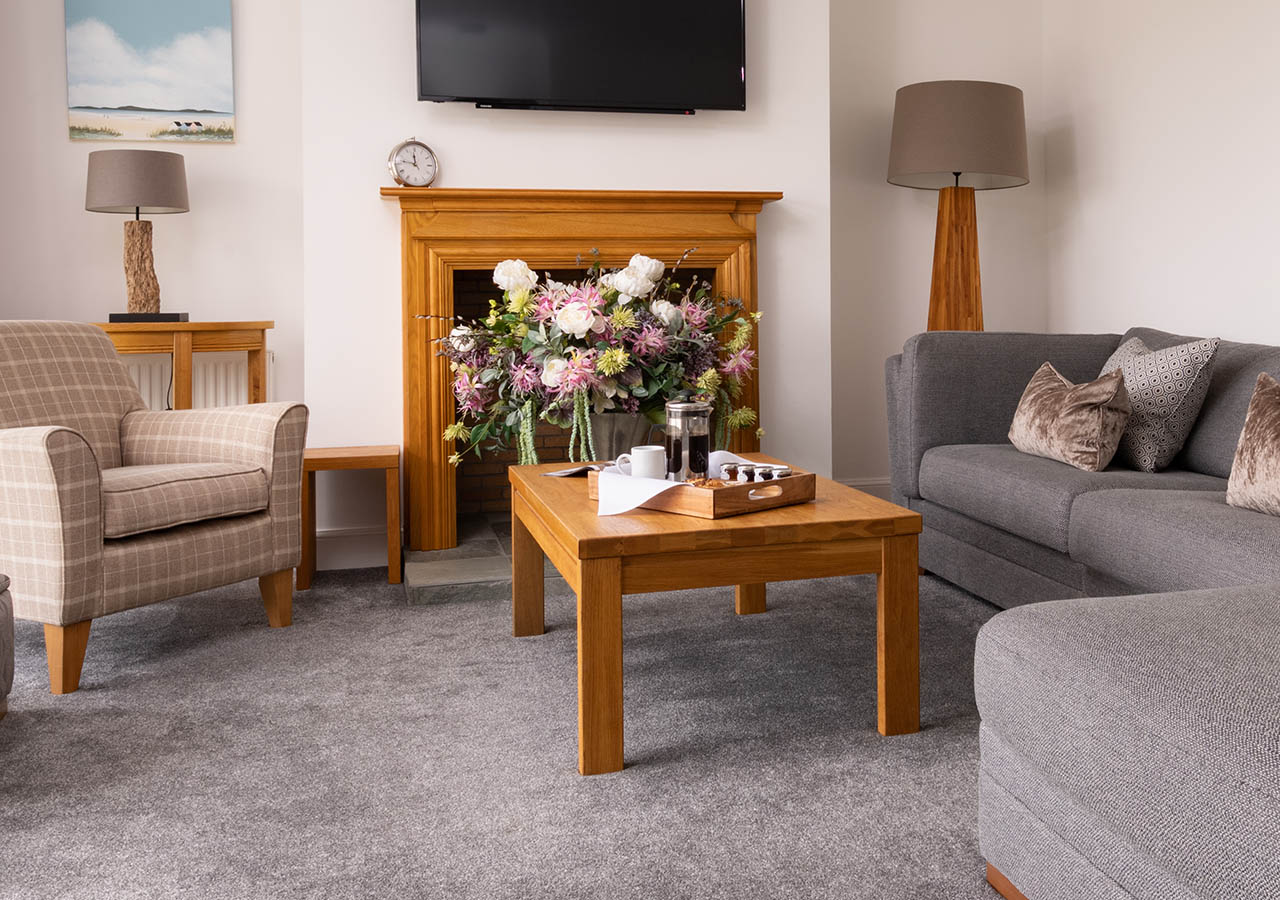 Lodge 4 lounge at Elderburn Luxury Lodges