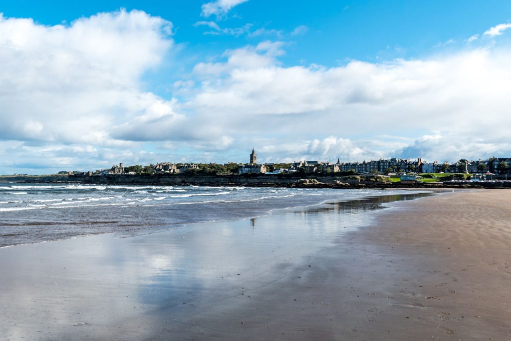 View of St Andrews from the beach
