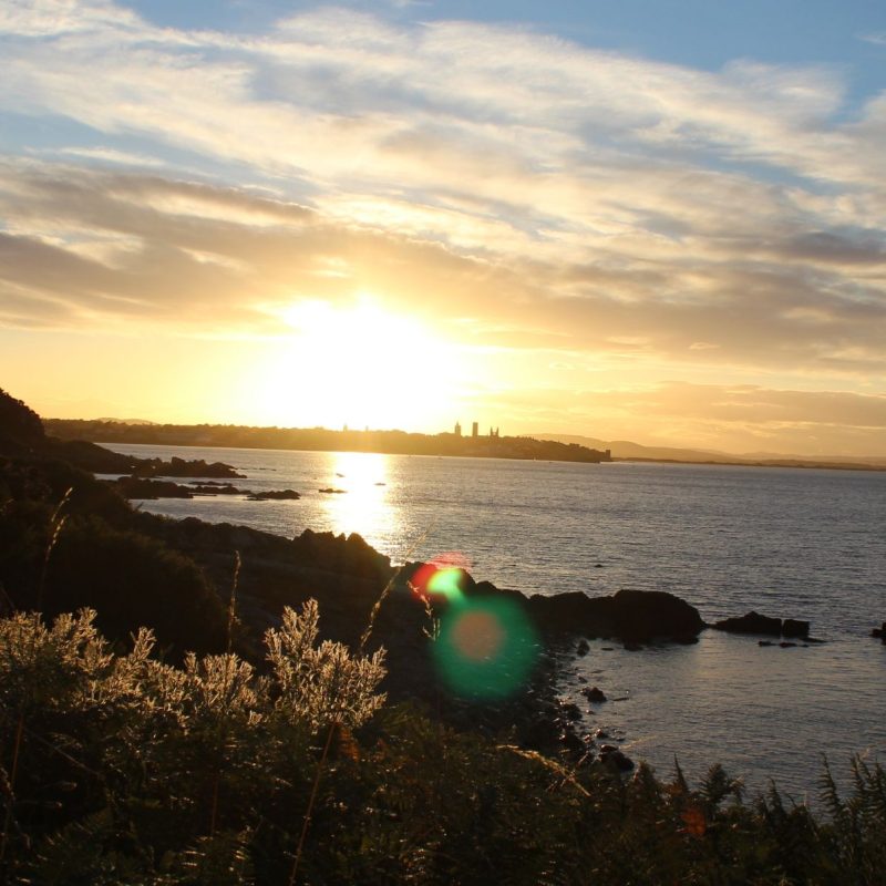 Sunset over St Andrews (east sands)