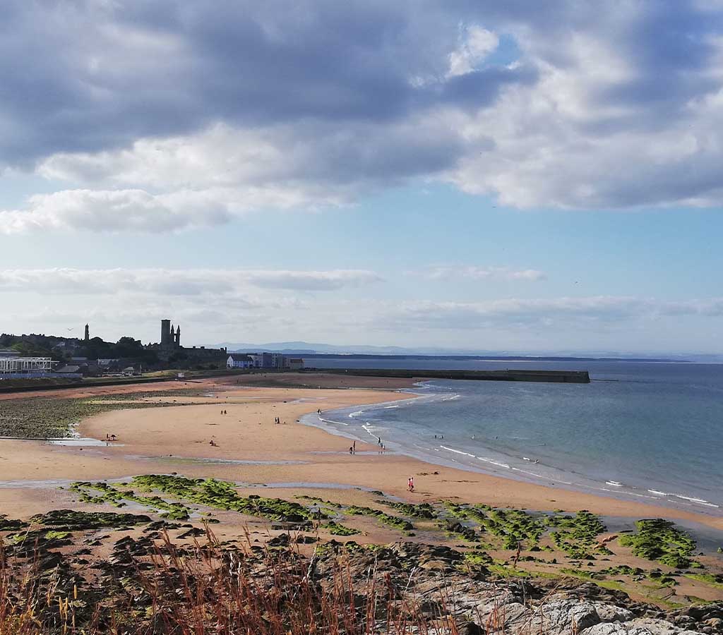 East Sands Beach St Andrews Scotland Elderburn Lodges